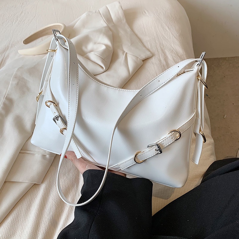 Ielgy Túi Xách tote Sức Chứa Lớn Màu Trơn Thiết Kế Đơn Giản Thời Trang Cao Cấp Phong Cách niche Cho Nữ