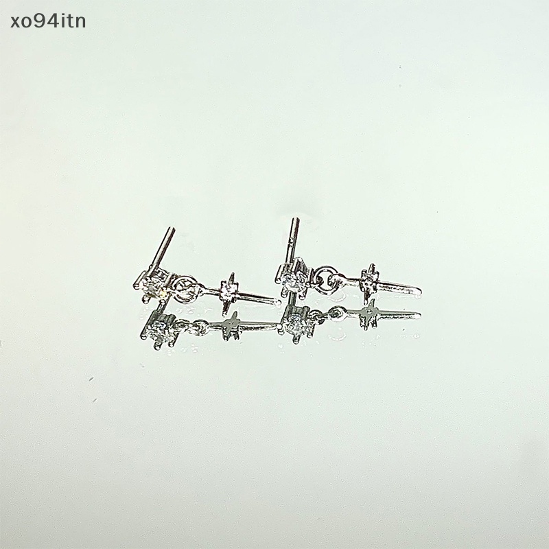 1 Đôi Bông Tai Nữ Đính Đá Lấp Lánh Dễ Thương