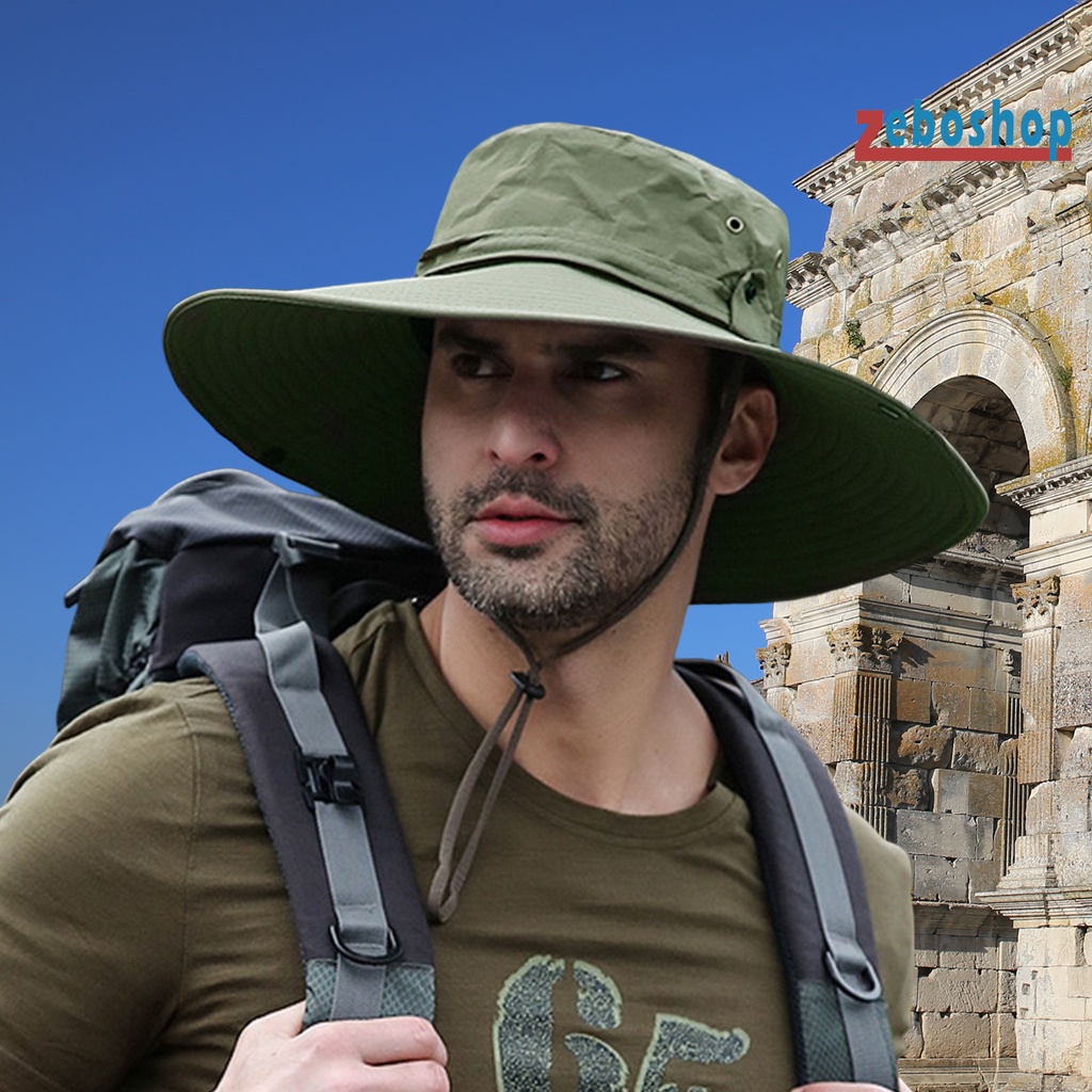 Mũ Rộng Vành Chống Nắng Màu Sắc Đơn Giản Thời Trang Đi Biển Mùa Hè Cho Nam Giới