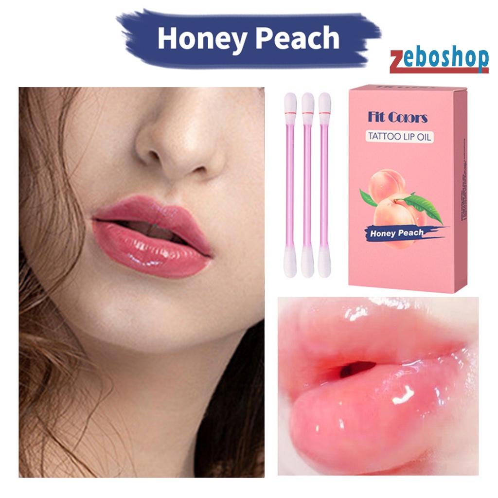 Zeboshop 1 Hộp Son Bóng Dạng Lỏng Kết Cấu Mịn Màng Không Dầu Làm Mờ Đường Viền Môi Nuôi Dưỡng Làm Đẹp Hiệu Ứng Gương Trang Điểm