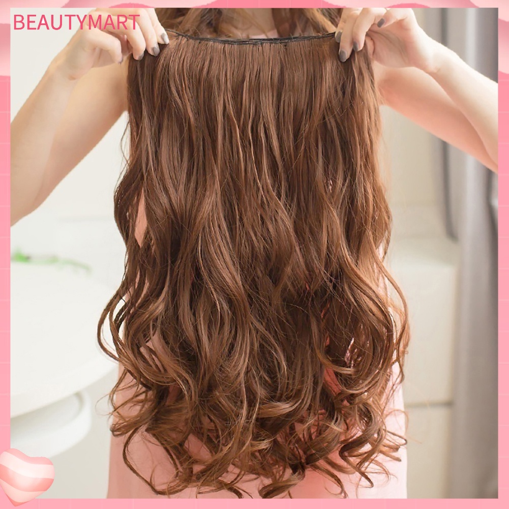 Tóc Giả Nối Dài Xoăn 50cm Bằng Sợi Tổng Hợp Thời Trang Cho Nữ