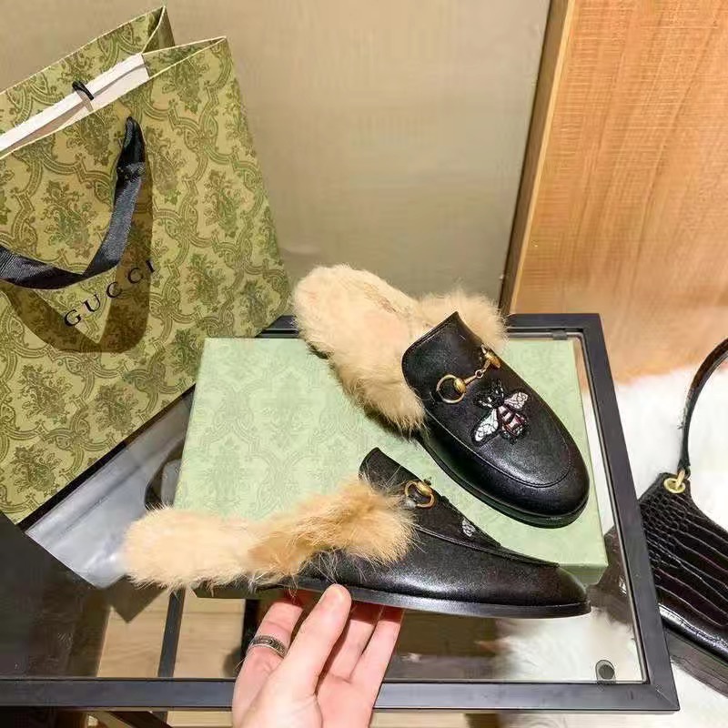 Giày Lười Mũi Tròn Thêu Họa Tiết Horse shackle 2023 Mẫu Mới 1: 1