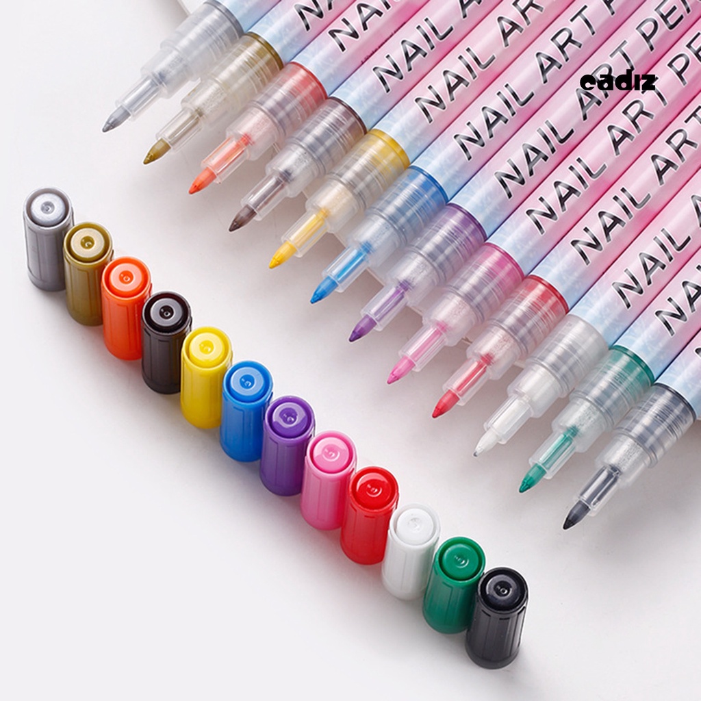 Bút Vẽ Trang Trí Móng Nghệ Thuật Nhanh Khô Chống Rò Rỉ Màu Sắc Đẹp Mắt DIY