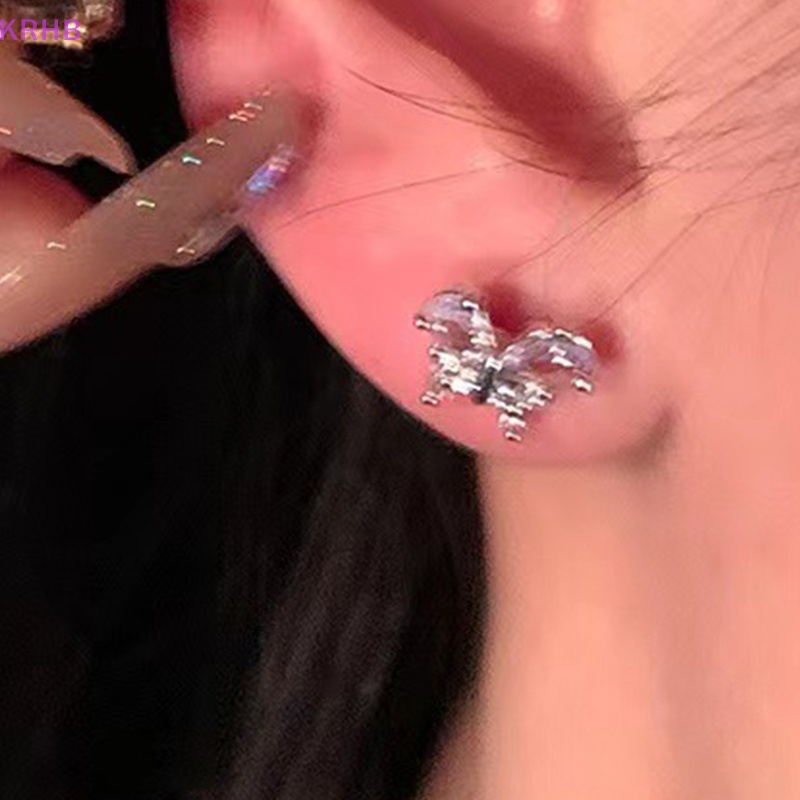 Set 4 Hoa Tai Hình Bướm Đính Đá Thời Trang Cho Nữ Mới