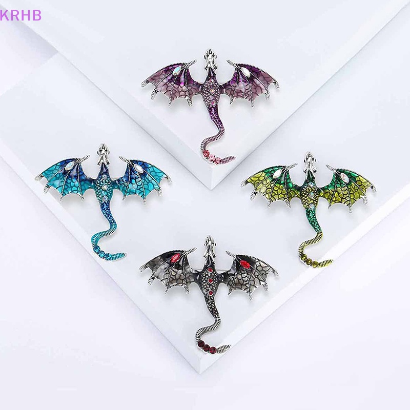 Ghim Cài Áo Hình Rồng Bay Đính Đá Thời Trang Mới