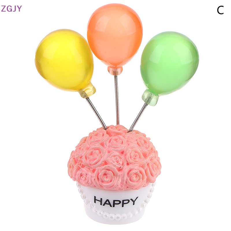 1 Bong Bóng Hoa Hồng Bằng Nhựa Resin Trang Trí Xe Hơi / Nhà Búp Bê Mới