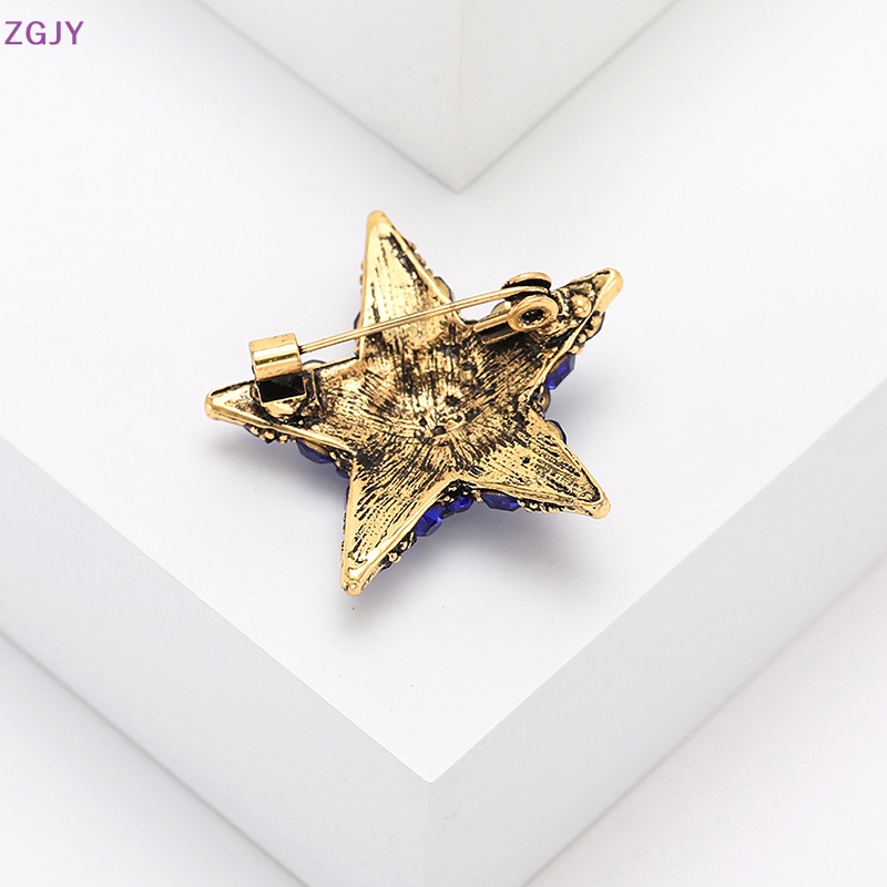 Ghim Cài Áo Hình Ngôi Sao Năm Cánh Đính Đá Thời Trang Cho Nữ Mới