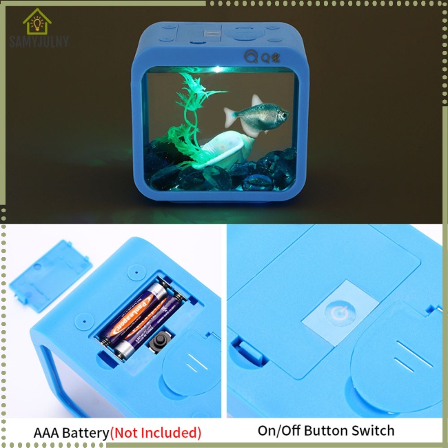 Hộp Bể Cá Mini Có Đèn 5 Màu Với Vỏ Tháo Rời Được Sáng Tạo