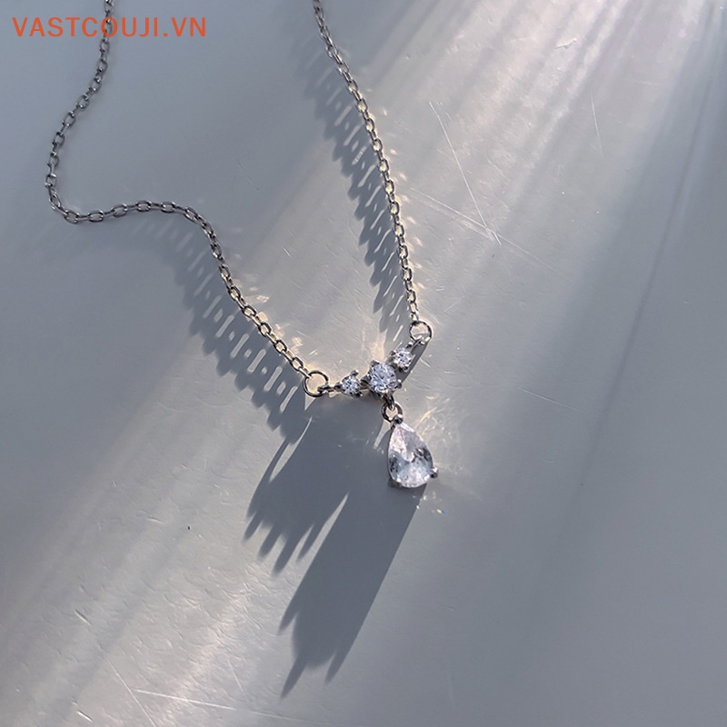 Vòng cổ Mặt Hình Giọt Nước Đính Đá Thời Trang Cho Nữ