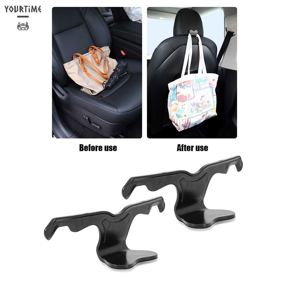 Bộ 2 Móc Treo Đồ Gắn Sau Ghế Xe Hơi Tesla Model 3 / Y / X / S