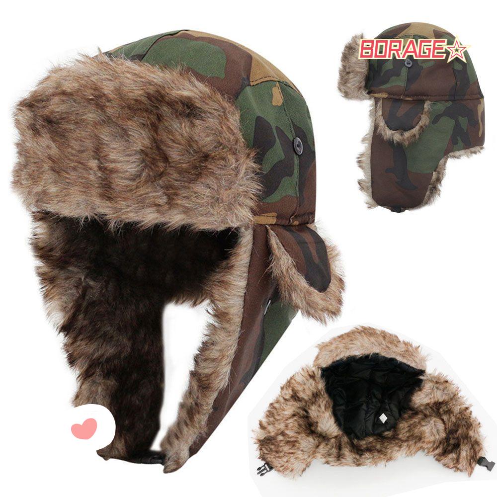 Mũ Bomber Giả Lông Thú Phong Cách Nga Cho Nam Và Nữ