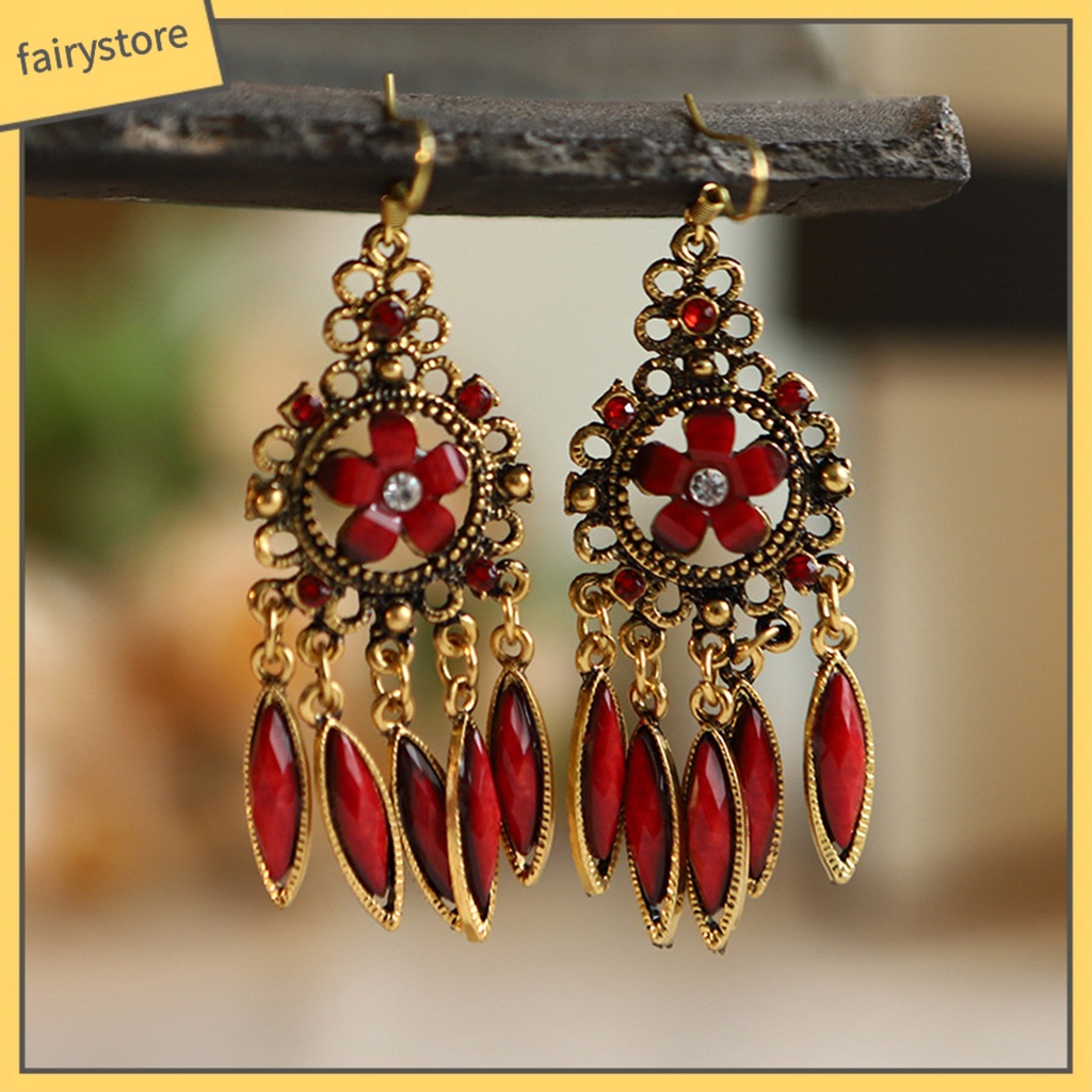 1 Đôi Bông Tai Hình Hoa Đính Đá Lấp Lánh Dành Cho Nữ