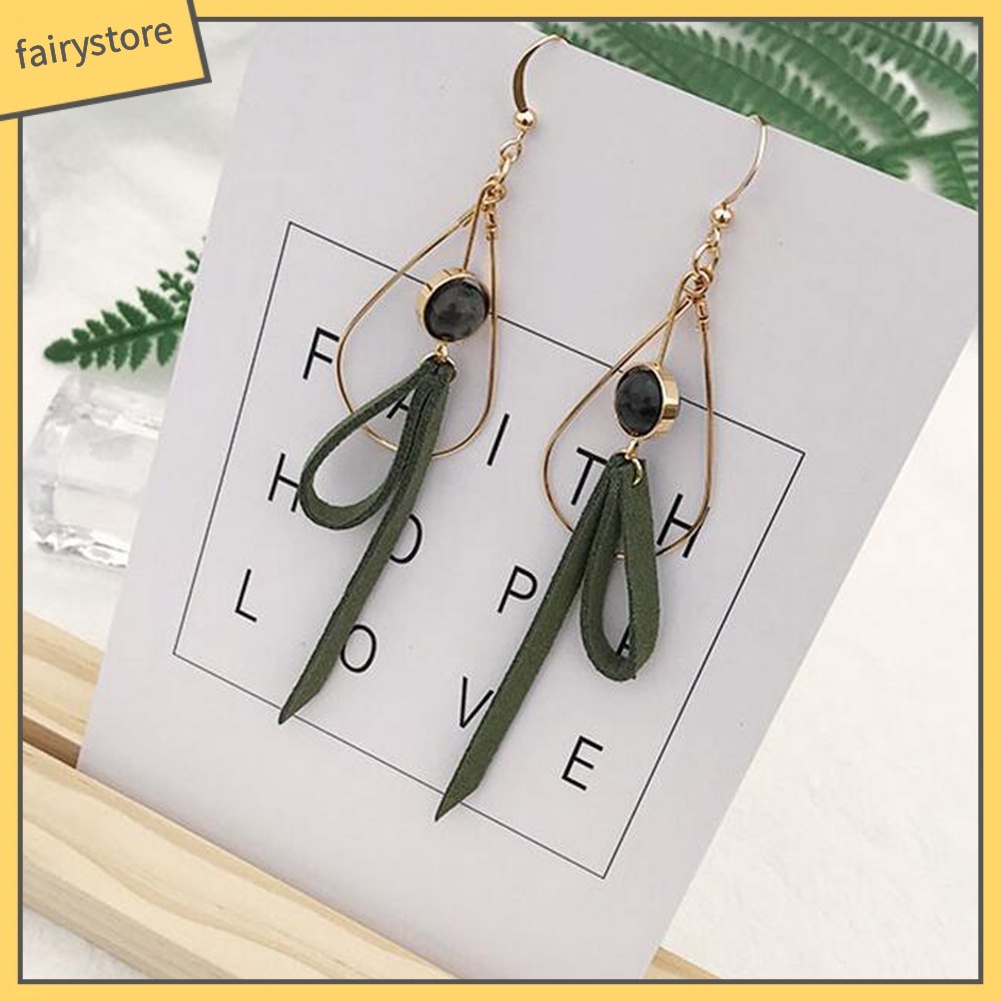 Đôi Bông Tai Dáng Dài Thắt Nơ Thời Trang Dành Cho Nữ