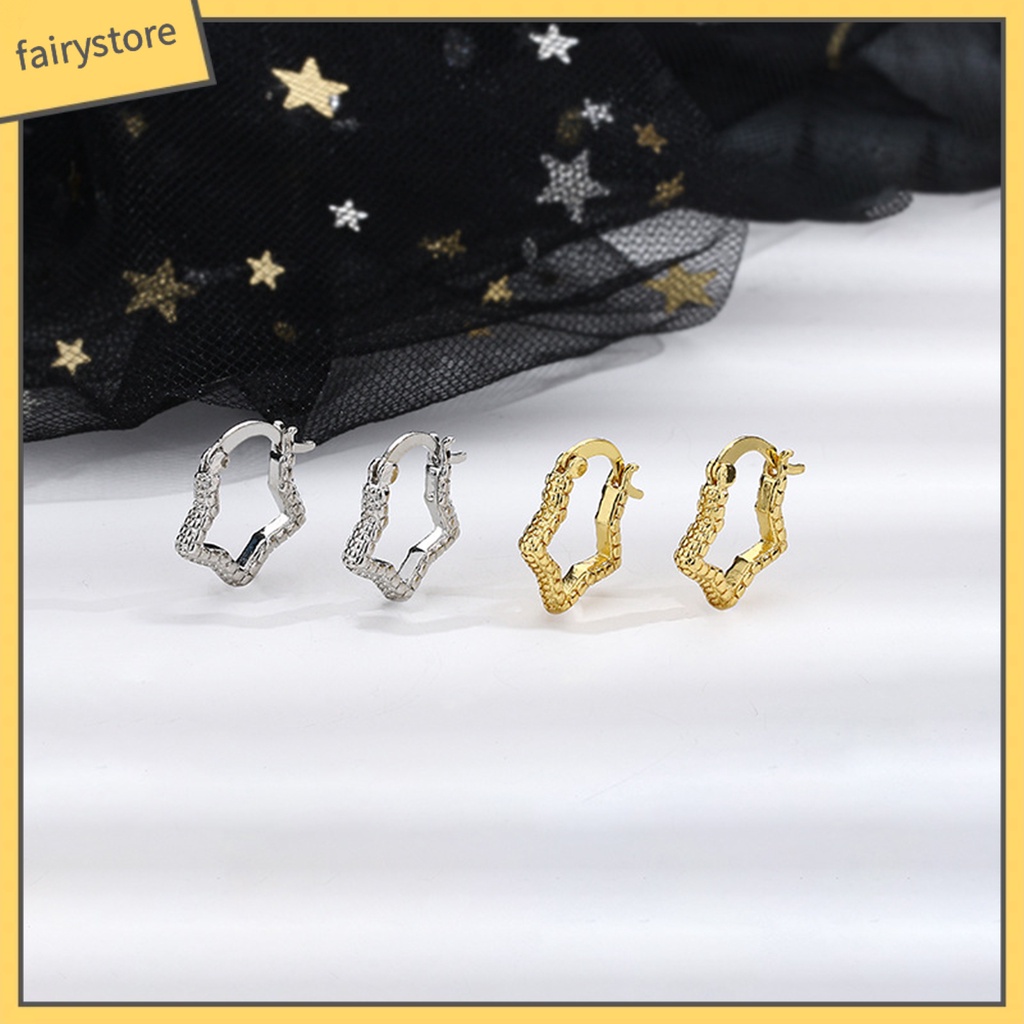 [FRO] 1 Đôi Bông Tai Thời Trang Sáng Bóng Hình Ngôi Sao Lấp Lánh Phong Cách Punk Mặc Hàng Ngày Cho Nam Và Nữ Dating