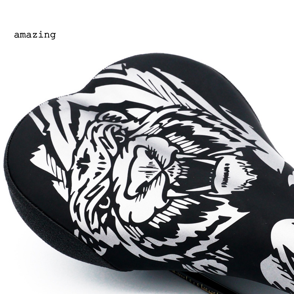 Yên Xe Đạp Chống Trượt Bằng Nhựa PP In Hình Hổ Thoáng Khí Tiện Dụng