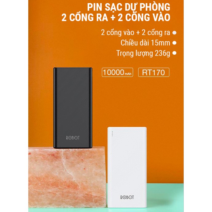 Pin Sạc Dự Phòng 10000, 20000, 30000mah ROBOT, VIVAN- Hàng chính hãng