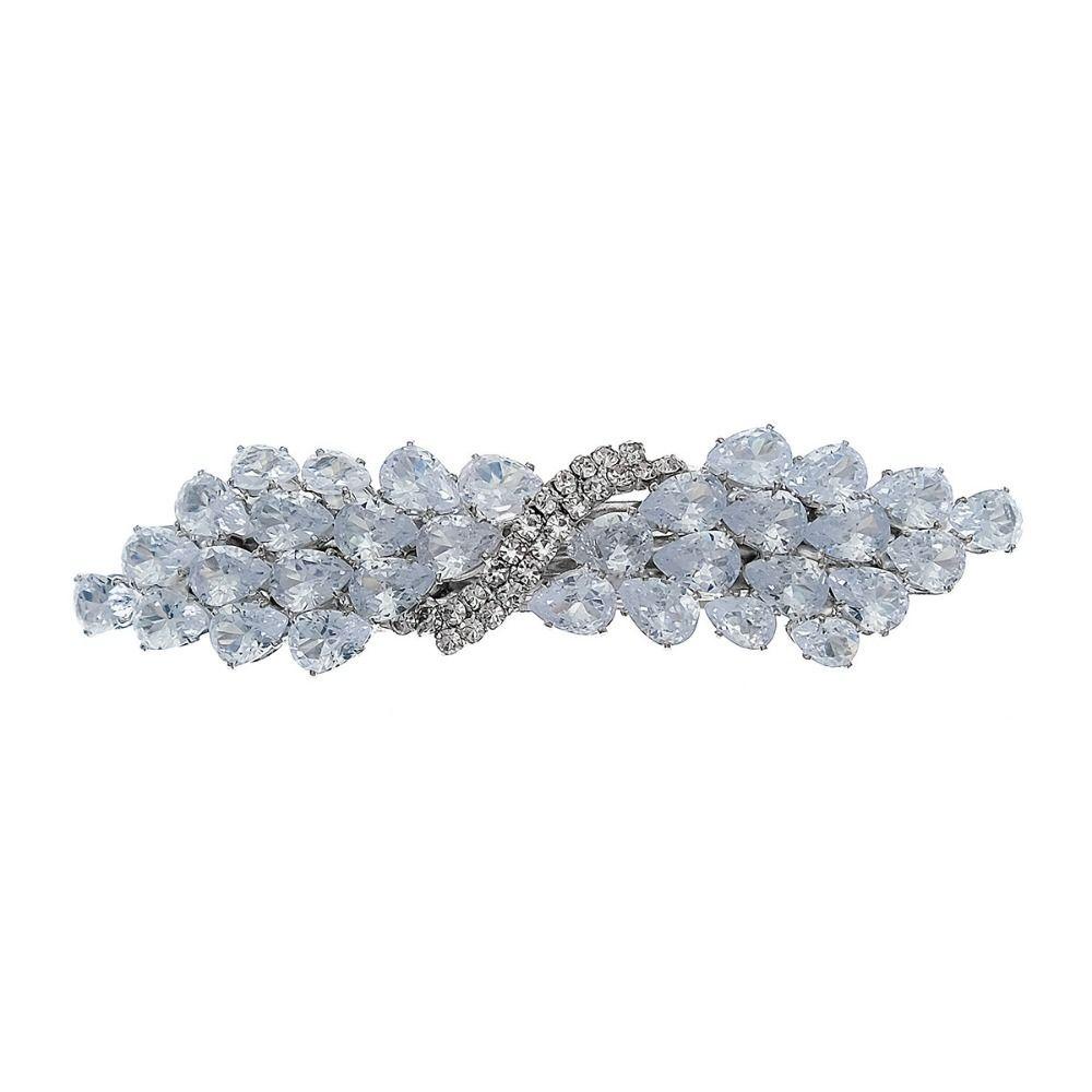 ROSE Kẹp Tóc Hình Chiếc Lá Đính Pha Lê Thời Trang