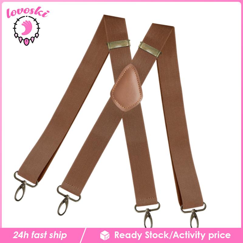 Dây Đai Quần 4 Kẹp Chữ x Rộng 3.5cm Dành Cho Nam Nữ