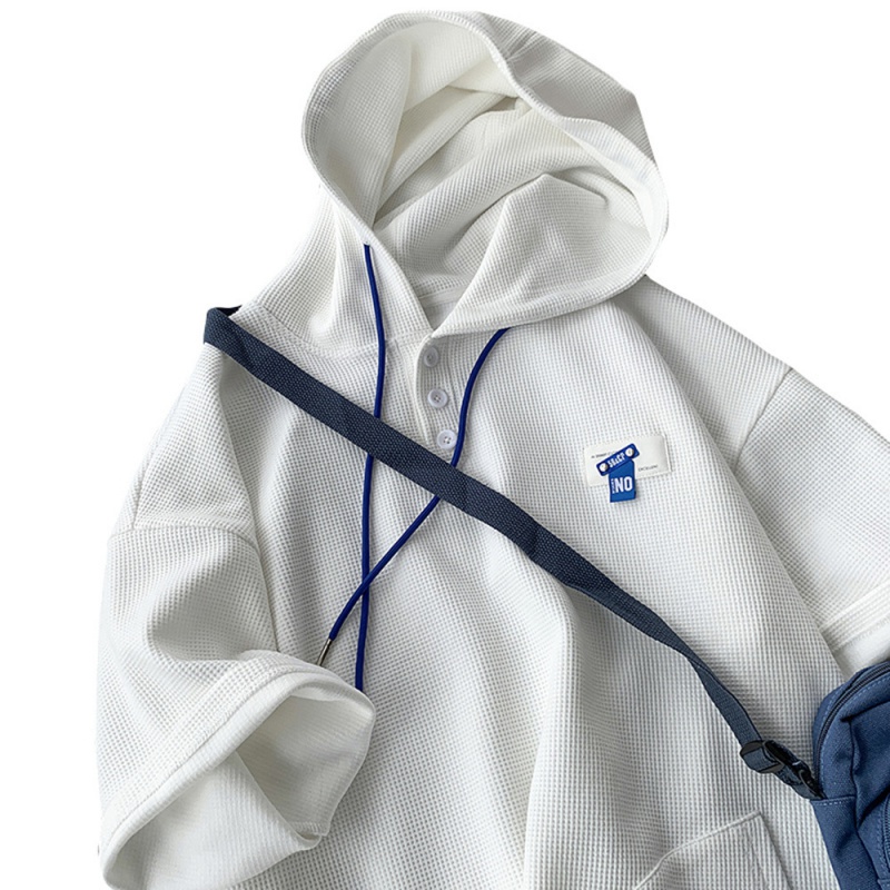 Áo Thun Nam Có Nón Tay Ngắn Phong Cách Hong Kong Thời Trang Mùa Hè