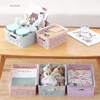 【GRCEKRIN】Storage Basket Blue Hollow Design Storage Box Including Various Small Objects