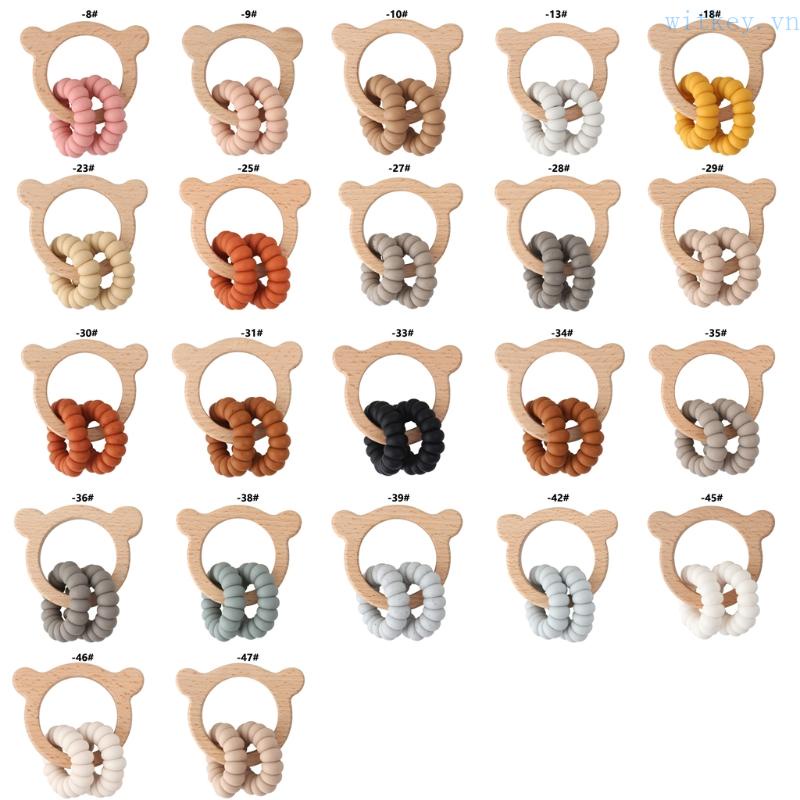 Đồ Chơi Vòng Tay Ngậm Mọc Răng Bằng Silicone Không BPA Tiện Dụng Cho Bé