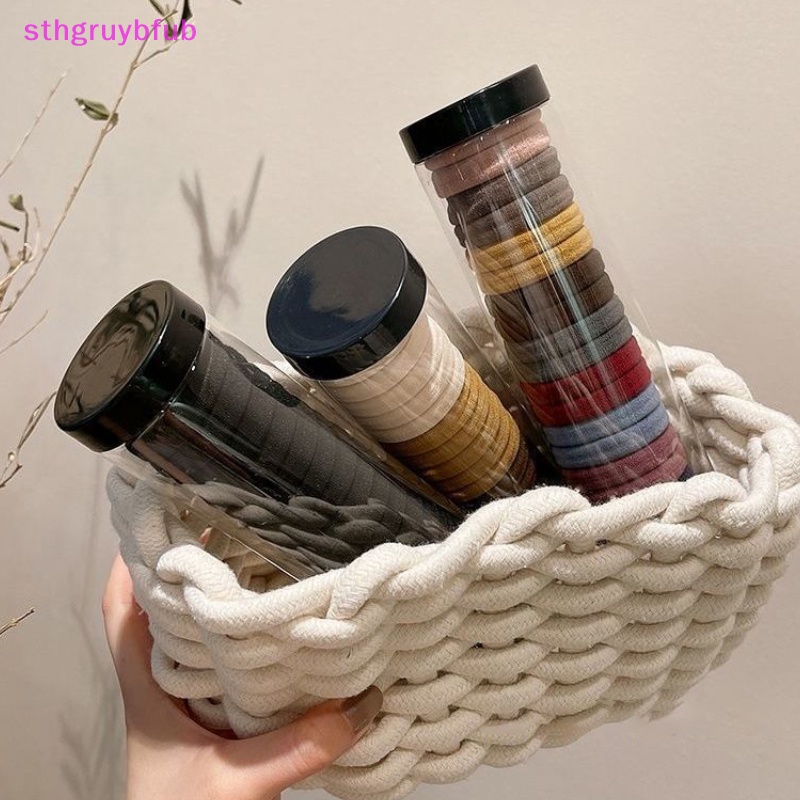 Hộp 20 Dây Buộc Tóc Màu Trơn Đơn Giản