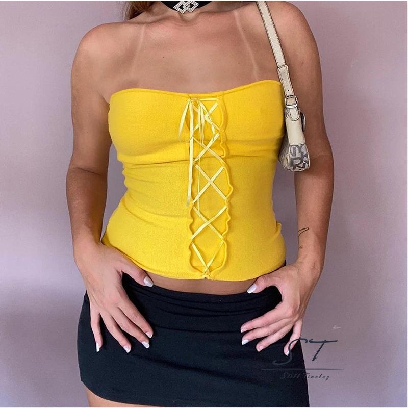 Áo Lửng Không Tay CY03 Thời Trang Quyến Rũ Dành Cho Nữ