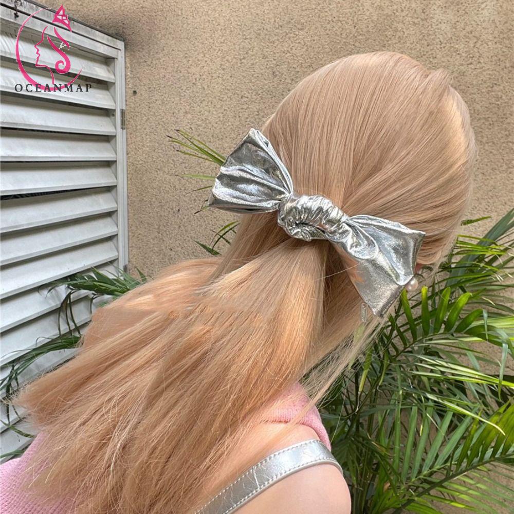 Dây Cột Tóc Co Giãn Bản Lớn Đính Nơ Xinh Xắn Y2K Cho Nữ