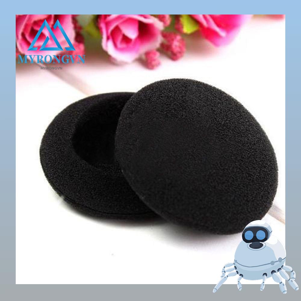MYRONGVN 10 chiếc 46 mm 1,96 inch màu đen tương thích thoải mái mềm xốp tai nghe