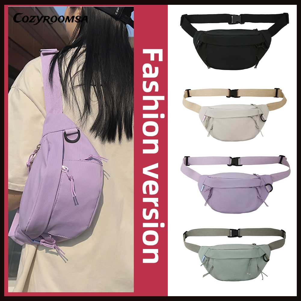 Túi Thể Thao Đeo Chéo Ngực Màu Trơn Đơn Giản Thời Trang