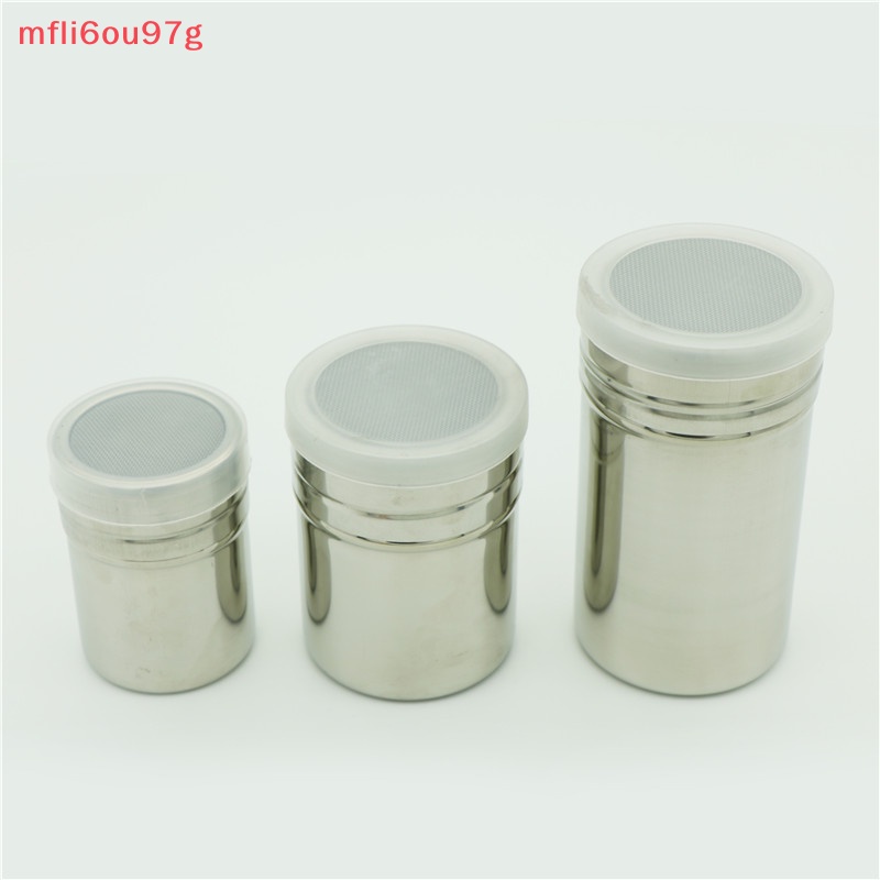{Mfli6ou97g} thép không gỉ sô cô la Shaker Icing đường bột ca cao bột cà phê sifter mới