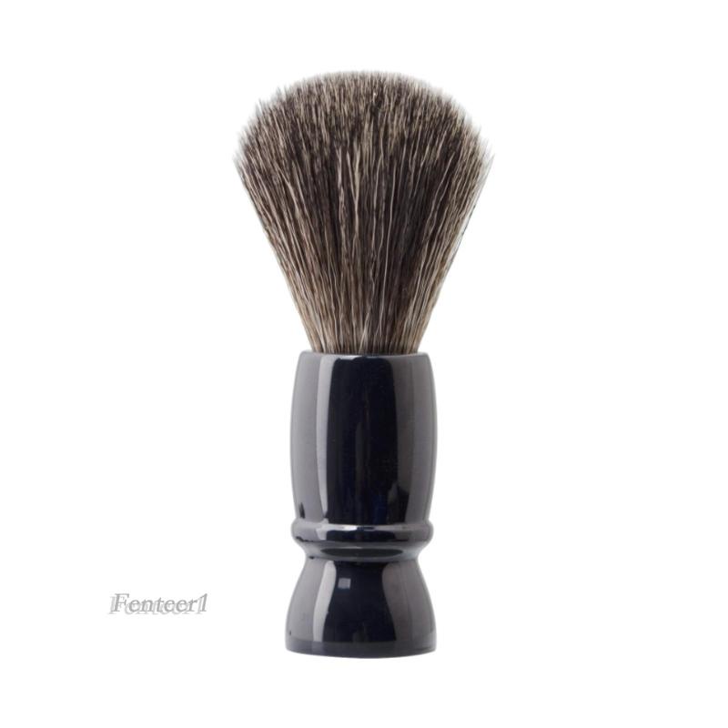 [Fenteer1] Cọ Tán Kem Cạo Râu Cán Nhựa PP Màu Đen