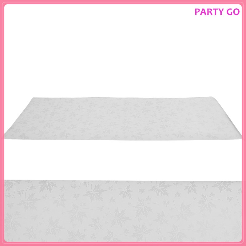 Bộ 2 Cuộn Miếng Dán Sàn Nhà Bằng Pvc Lanh Màu Trắng Hình Lá Phong 120X50X0.3CM