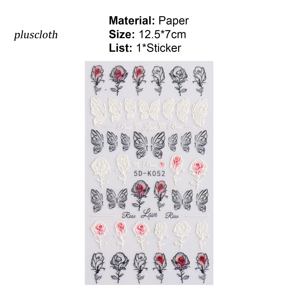 Miếng Dán Trang Trí Móng Tay Họa Tiết Ren Hoa 5D Xinh Xắn