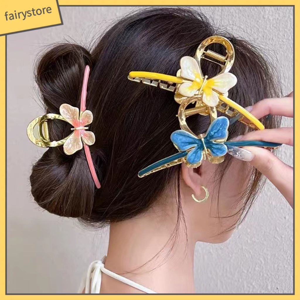 Kẹp Tóc Hình Bướm Bằng Kim Loại Dễ Thương Tối Giản Cho Nữ