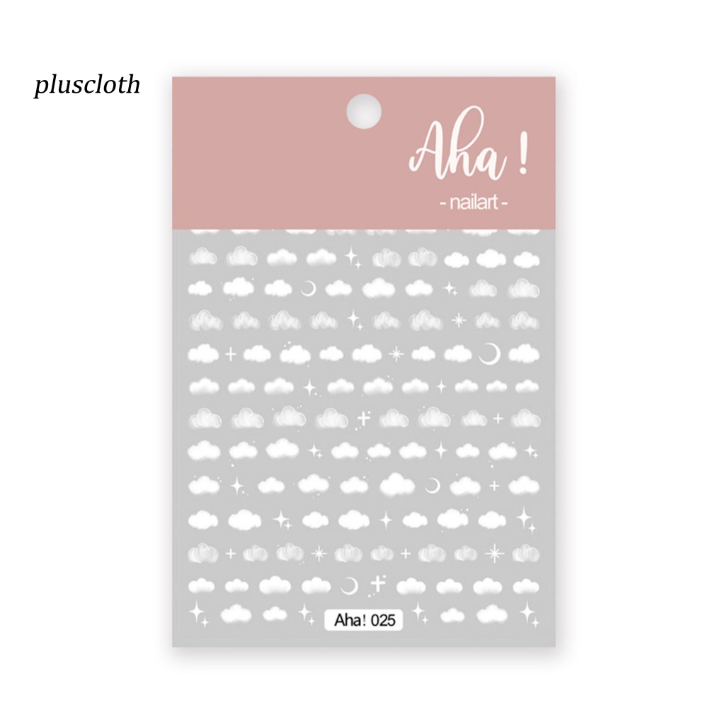 Miếng Dán Trang Trí Móng Tay Hình Hoa Màu Trắng Trong Mờ Dành Cho Nữ