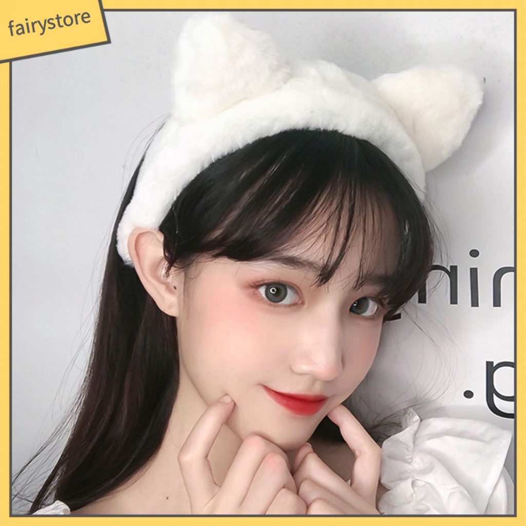 Băng Đô Tai Mèo Nhồi Bông Xinh Xắn Cho Nữ