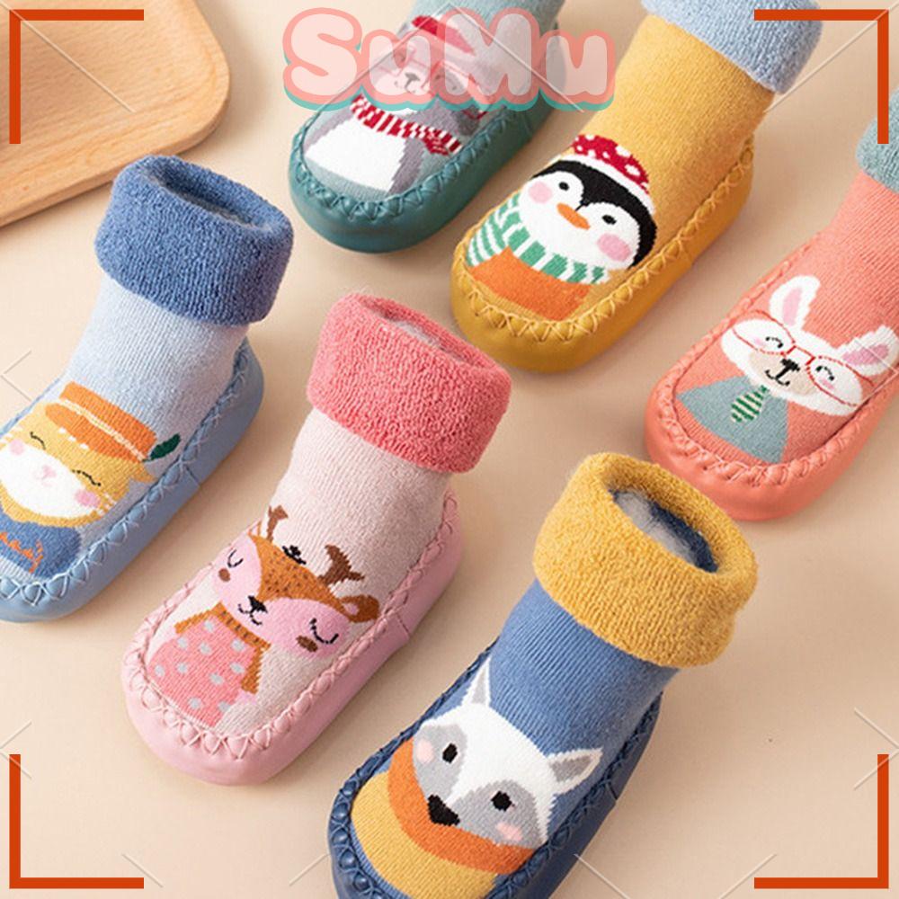 SUMU 1 Đôi Vớ Chống Trượt Mềm Mại Dùng Cho Trẻ Nhỏ