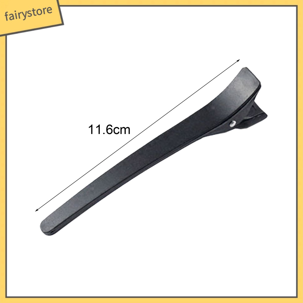 Set 12 Kẹp Tóc Tạo Kiểu Bằng Nhựa Màu Sắc Trơn Dành Cho Salon