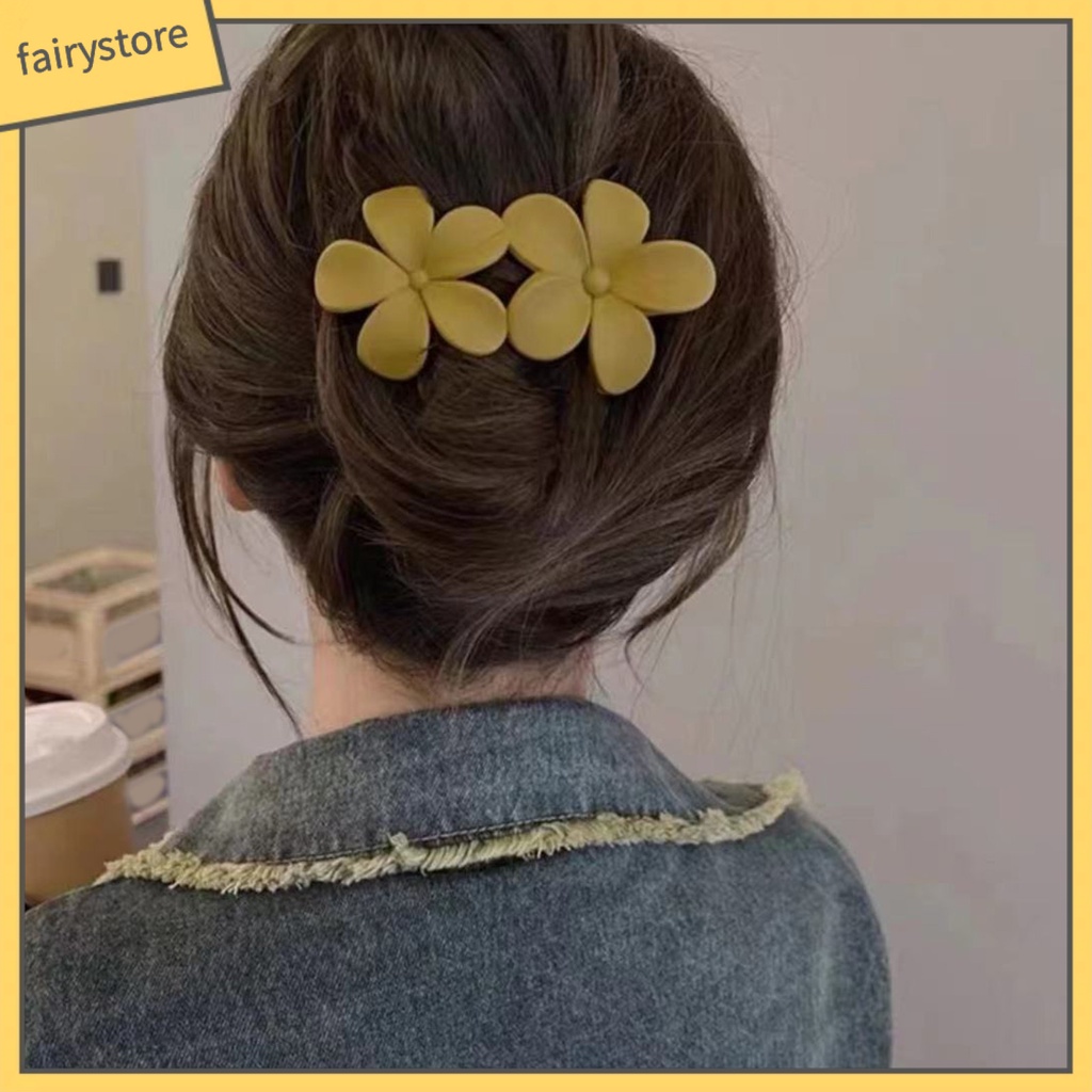 Kẹp Tóc Càng Cua Màu Trơn Chống Trượt Chống Rơi Thanh Lịch