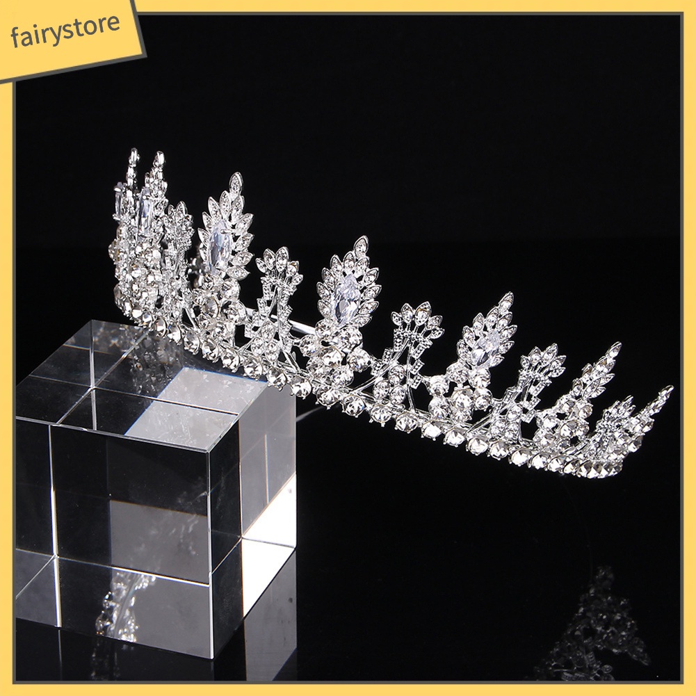 Cài Tóc Hình Vương Miện Đính Đá Zircon Cho Cô Dâu