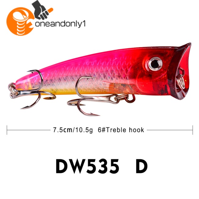 Mồi Giả Nhử Cá Bằng Nhựa Cứng 7.5cm 10.5g Gắn Kèm Móc Câu