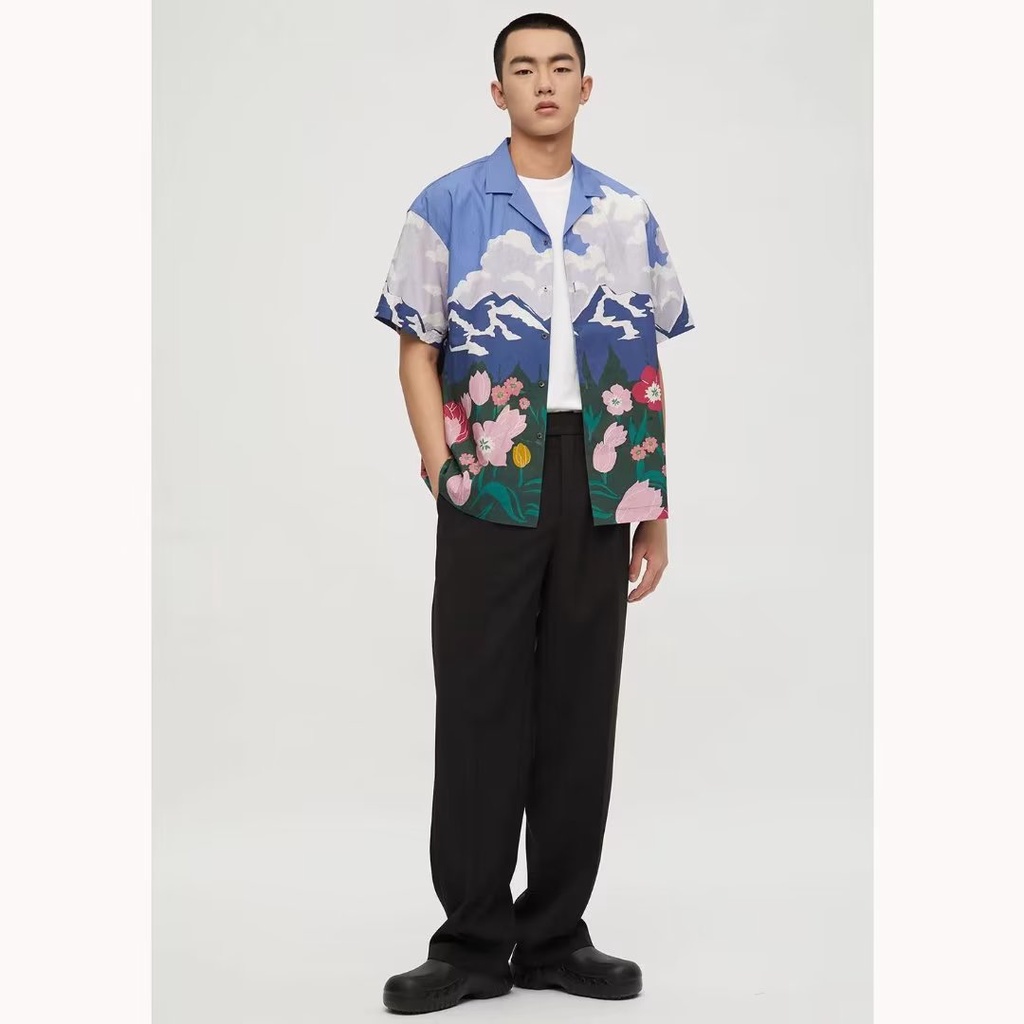 Áo Sơ Mi In Họa Tiết Thời Trang Mùa Hè Cho Nam