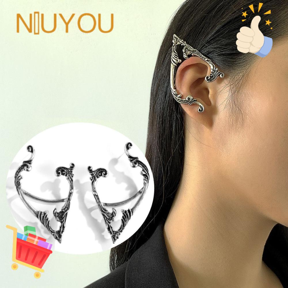 Còng Tai Cổ Tích NIUYOU Punk|Khuyên Tai Yêu Tinh Màu Sắc Halloween