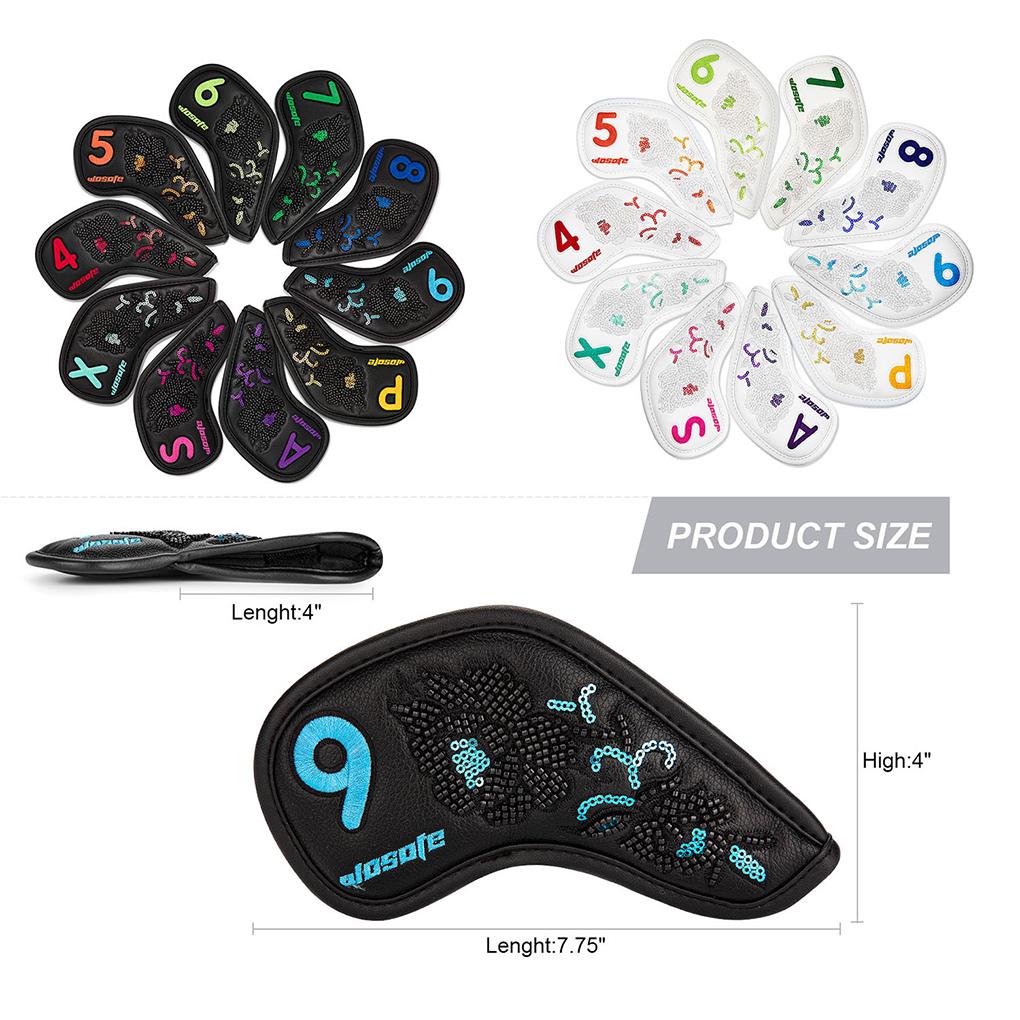 Set 10 Vỏ Bọc Đầu Gậy Đánh Golf Bằng PU In Họa Tiết Thời Trang Dùng Làm Quà Tặng Cho Học Sinh