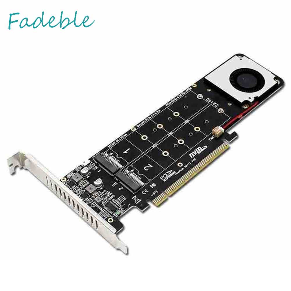 Card Chuyển Đổi 4Disk NVME Raid PCI-E4.0X16 Hai Mặt Cho 2230 / 2242 / 2260 / 2280mm