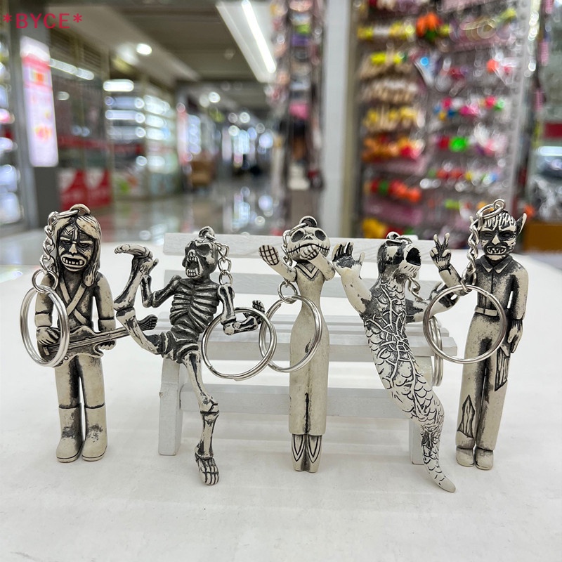 Móc Chìa Khóa Bằng Cao Su Hình Quỷ Phong Cách Gothic Cổ Điển Cho Nam Mới