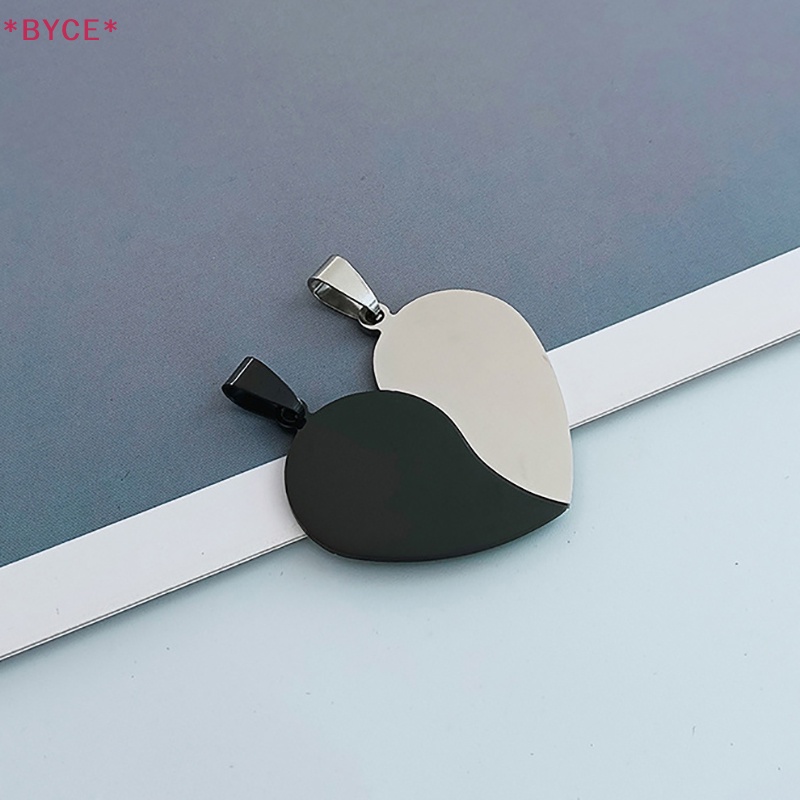 1 Cặp Vòng cổ Bằng Thép Không Gỉ Mặt Hình Trái Tim Thời Trang Dành Cho Cặp Đôi Mới