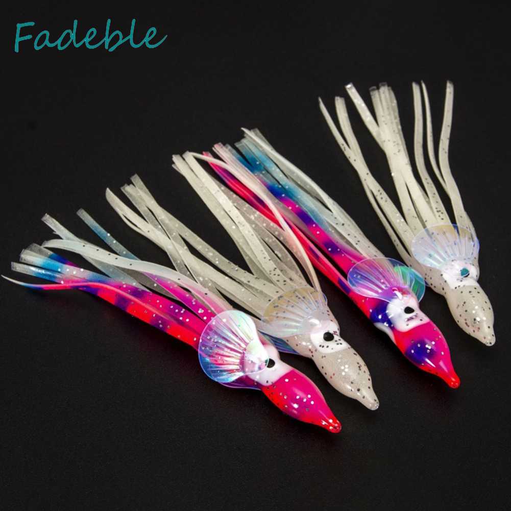 Bộ 10 Mồi Câu Giả Hình Bạch Tuộc Mềm 5cm 6cm 10cm