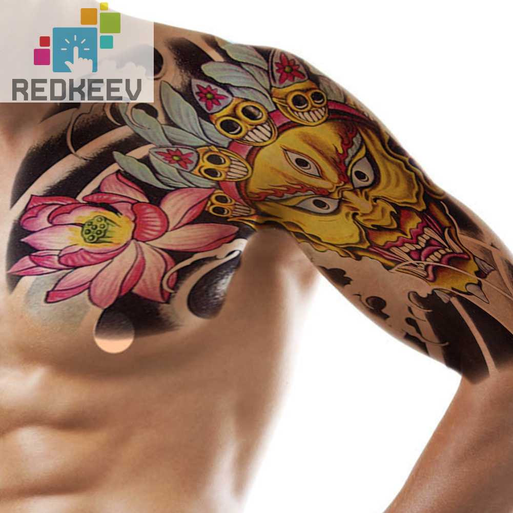 Set 2 Hình Xăm Dán Tạm Thời Hình Động Vật Chống Nước